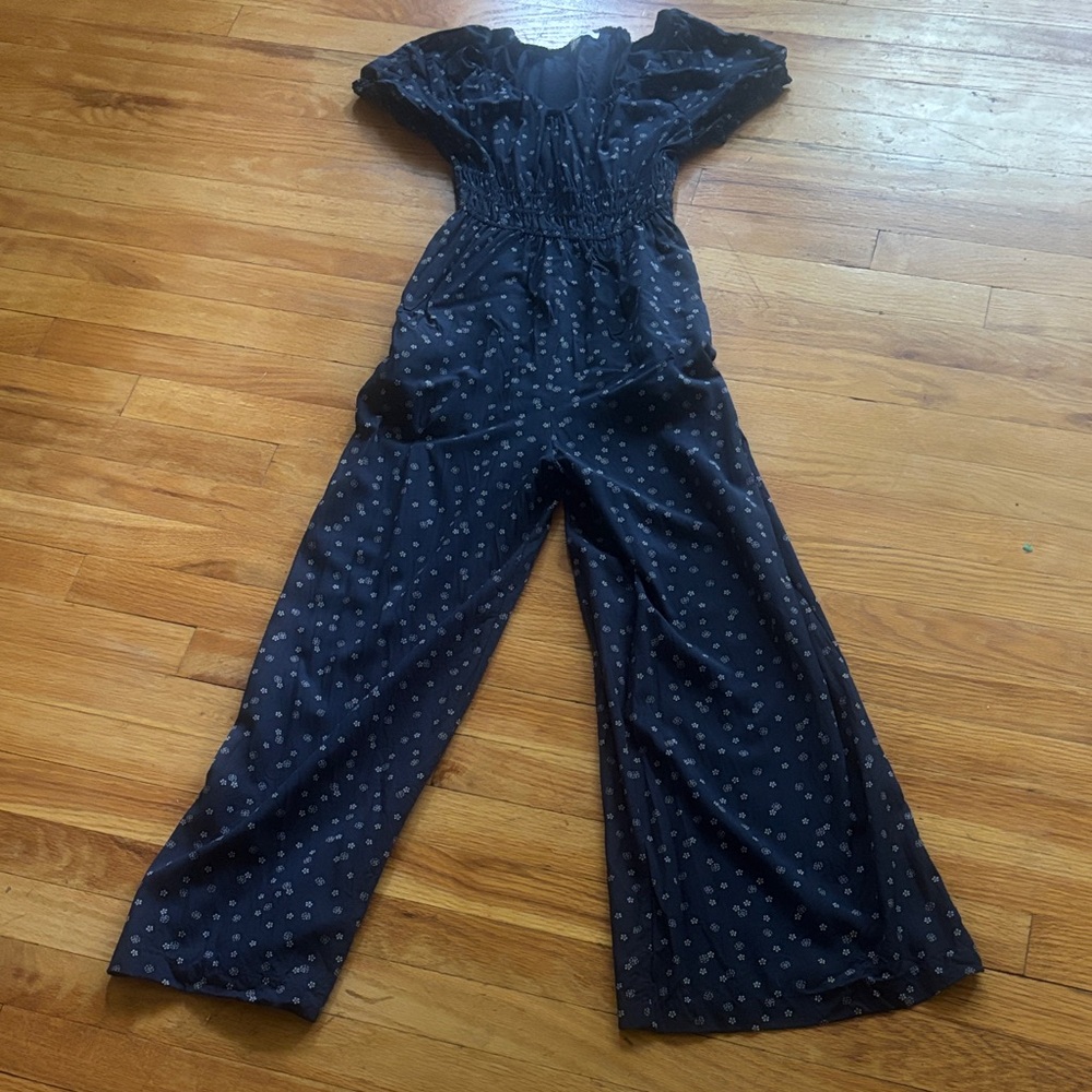 Madewell Patterned Short Sleeve Jumpsuit